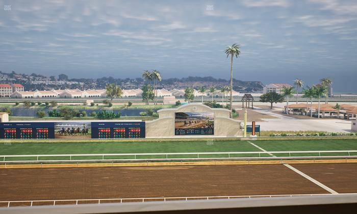 Del Mar Thoroughbred Club - Section Stretch Run Box 17 L Lvl 4 Seat View
