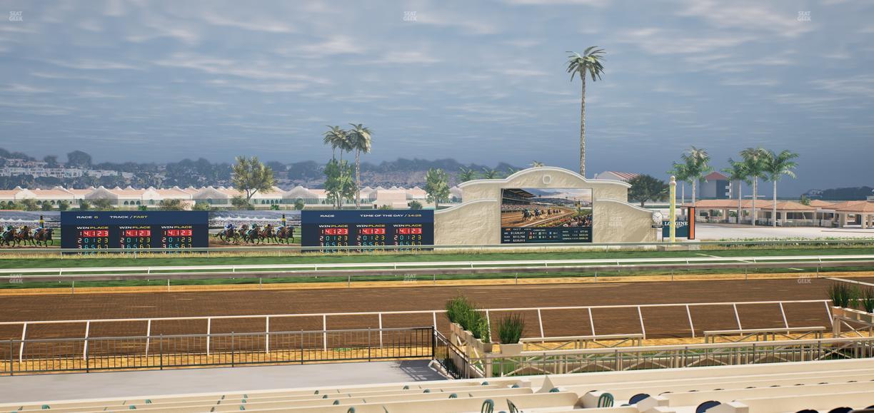 Del Mar Thoroughbred Club - Section Stretch Run Box 18 C Lvl 2 Seat View