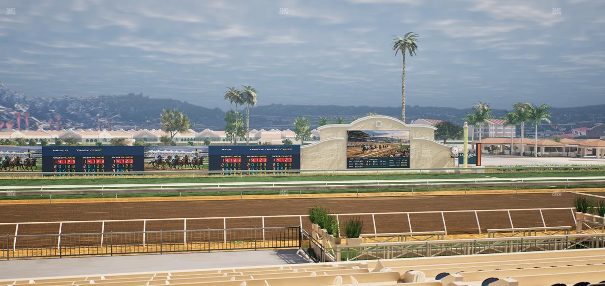 Del Mar Thoroughbred Club - Section Stretch Run Box 18 C Lvl 2 Seat View