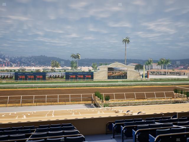 Del Mar Thoroughbred Club - Section Stretch Run Box 18 D Lvl 2 Seat View