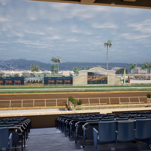 Del Mar Thoroughbred Club - Section Stretch Run Box 18 E Lvl 3 Seat View