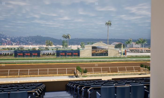 Del Mar Thoroughbred Club - Section Stretch Run Box 18 E Lvl 3 Seat View
