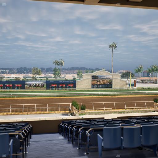 Del Mar Thoroughbred Club - Section Stretch Run Box 18 E Lvl 3 Seat View