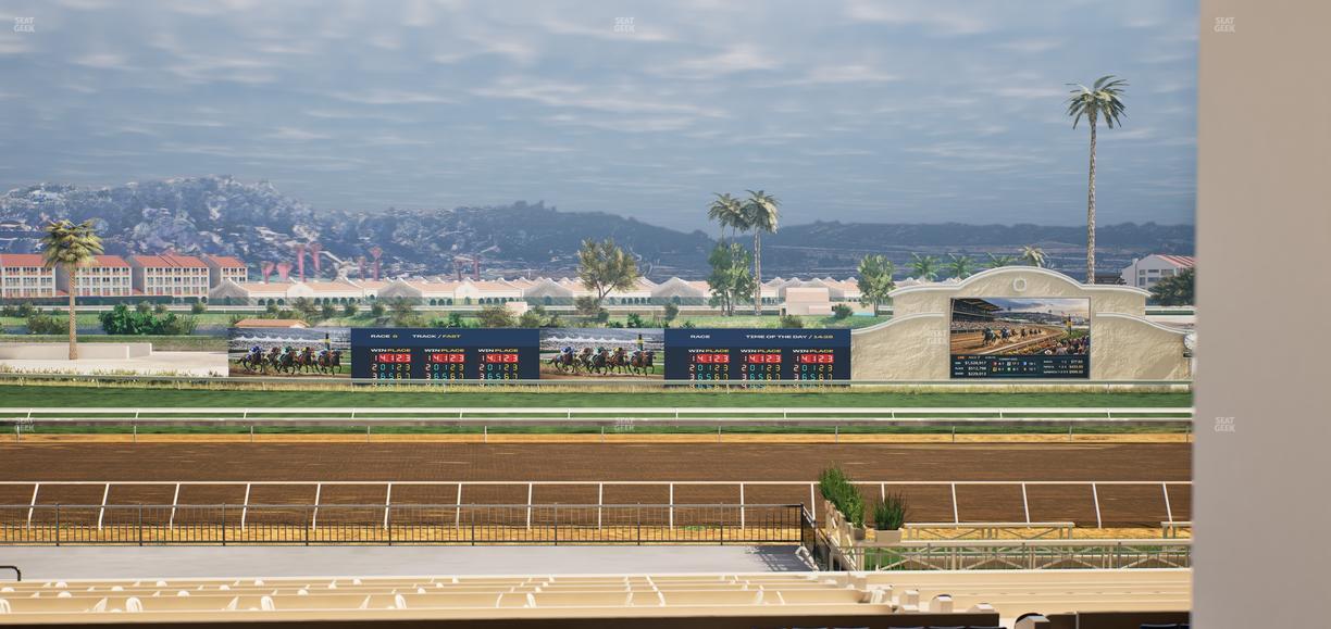 Del Mar Thoroughbred Club - Section Stretch Run Box 18 G Lvl 3 Seat View