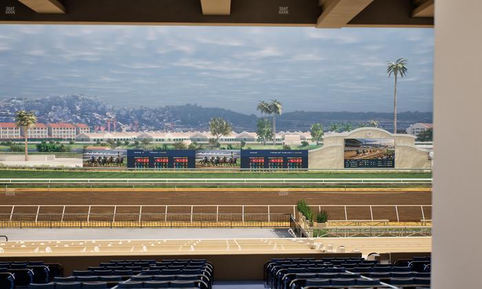 Del Mar Thoroughbred Club - Section Stretch Run Box 18 G Lvl 3 Seat View