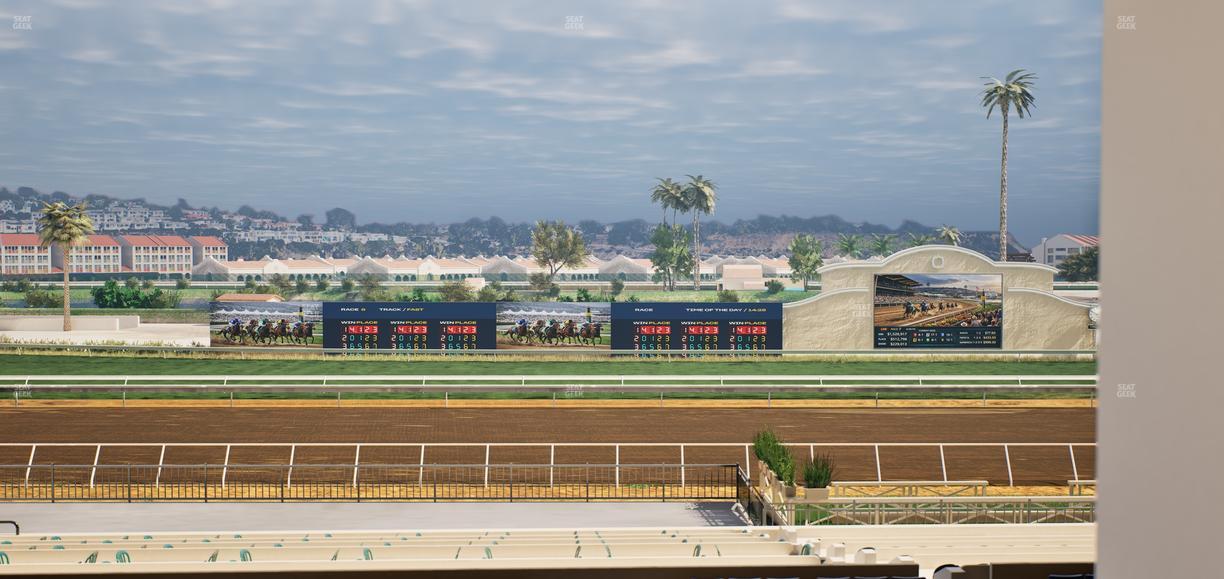 Del Mar Thoroughbred Club - Section Stretch Run Box 18 G Lvl 3 Seat View