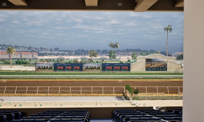 Del Mar Thoroughbred Club - Section Stretch Run Box 18 G Lvl 3 Seat View