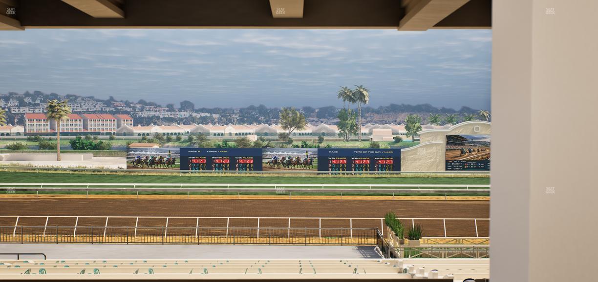 Del Mar Thoroughbred Club - Section Stretch Run Box 18 H Lvl 3 Seat View