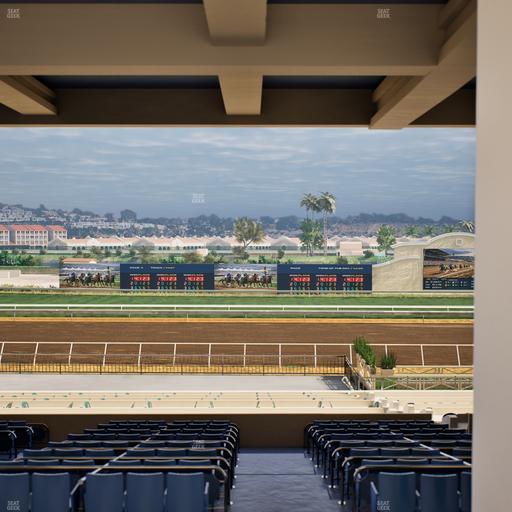 Del Mar Thoroughbred Club - Section Stretch Run Box 18 H Lvl 3 Seat View