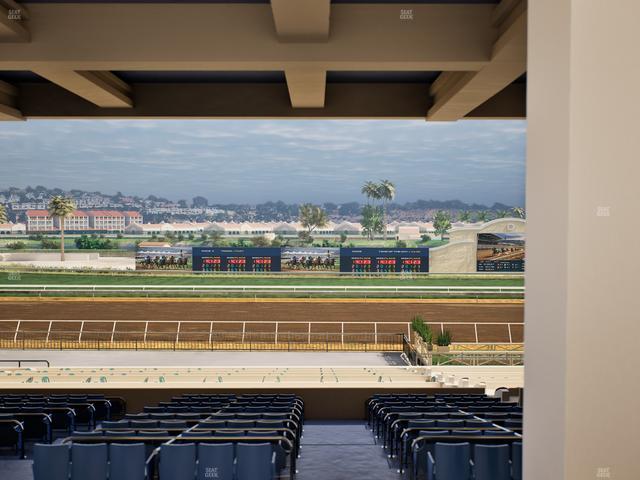 Del Mar Thoroughbred Club - Section Stretch Run Box 18 H Lvl 3 Seat View