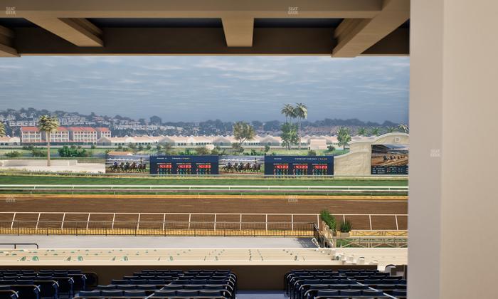 Del Mar Thoroughbred Club - Section Stretch Run Box 18 H Lvl 3 Seat View