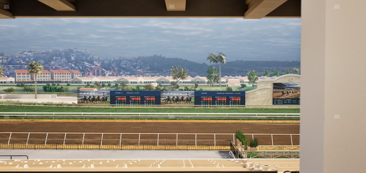 Del Mar Thoroughbred Club - Section Stretch Run Box 18 H Lvl 3 Seat View