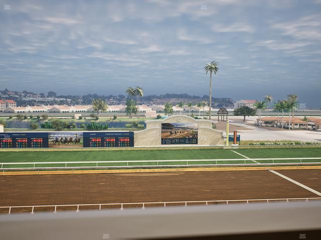 Del Mar Thoroughbred Club - Section Stretch Run Box 18 J Lvl 4 Seat View