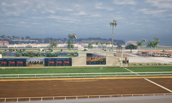 Del Mar Thoroughbred Club - Section Stretch Run Box 18 J Lvl 4 Seat View