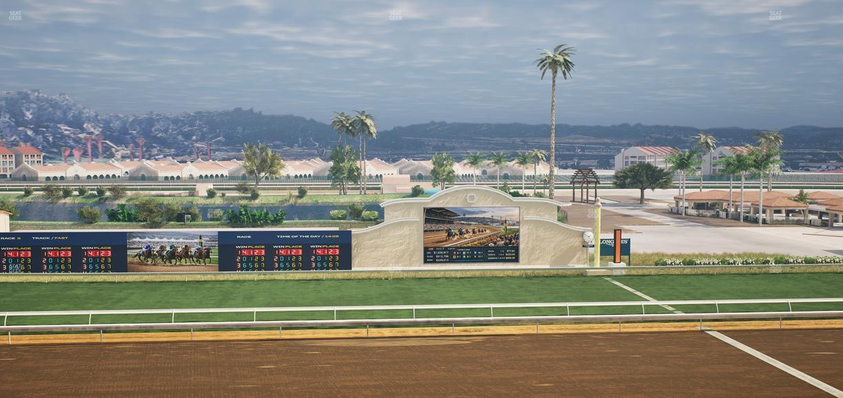 Del Mar Thoroughbred Club - Section Stretch Run Box 18 J Lvl 4 Seat View