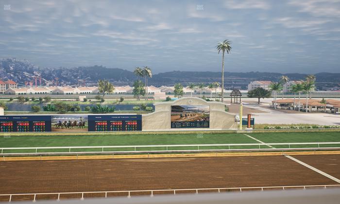 Del Mar Thoroughbred Club - Section Stretch Run Box 18 J Lvl 4 Seat View