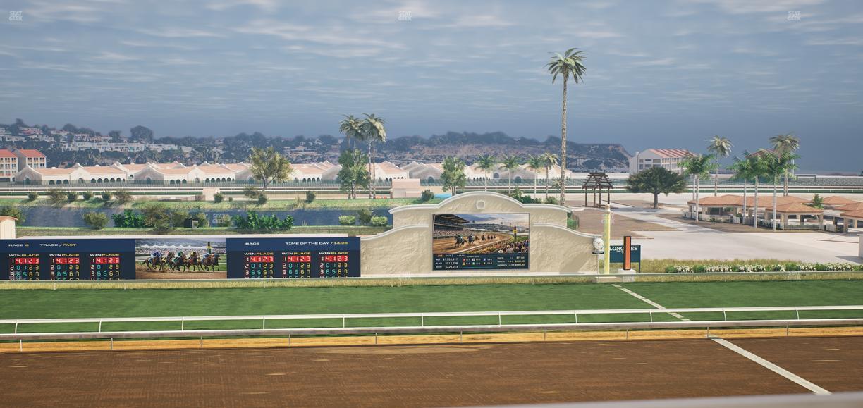 Del Mar Thoroughbred Club - Section Stretch Run Box 18 K Lvl 4 Seat View