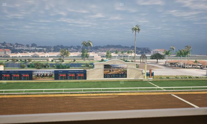 Del Mar Thoroughbred Club - Section Stretch Run Box 18 K Lvl 4 Seat View