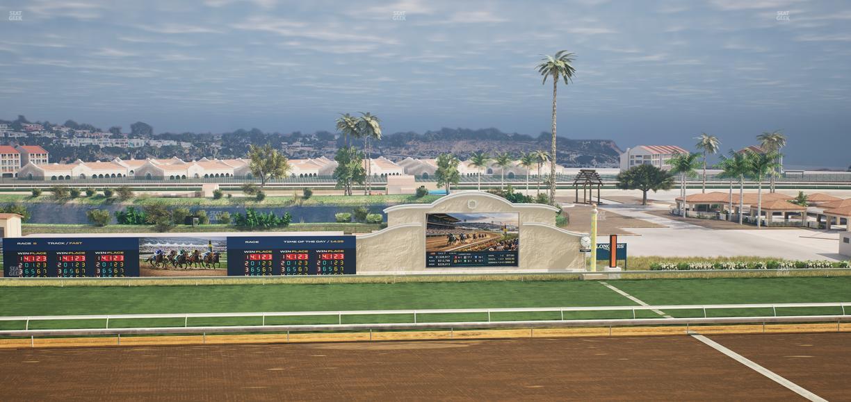 Del Mar Thoroughbred Club - Section Stretch Run Box 18 L Lvl 4 Seat View