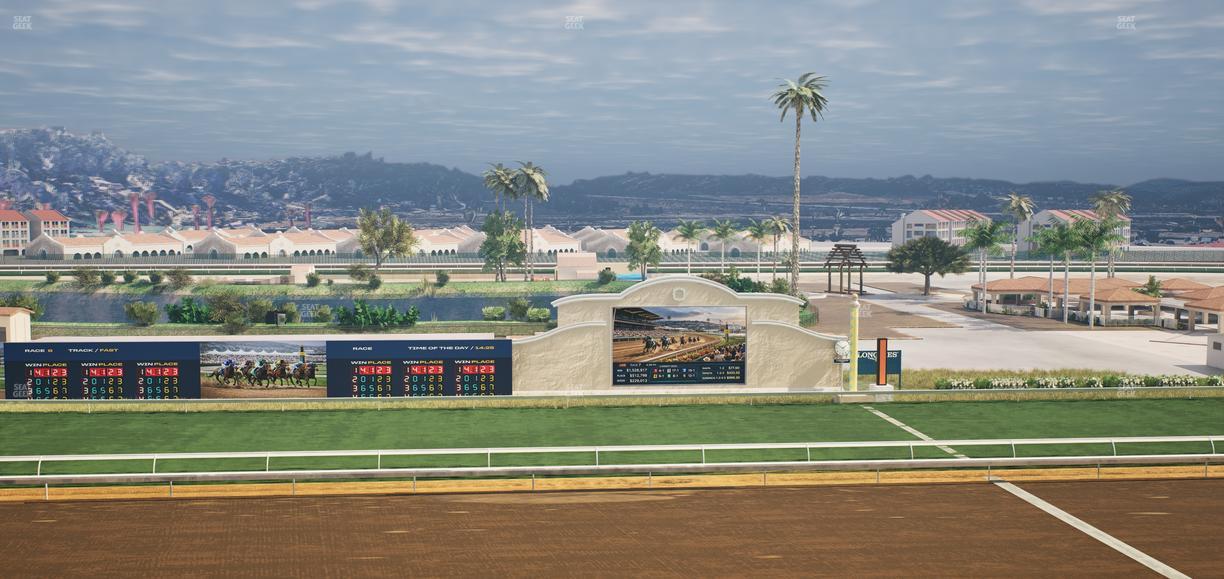 Del Mar Thoroughbred Club - Section Stretch Run Box 18 L Lvl 4 Seat View