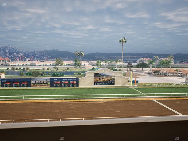 Del Mar Thoroughbred Club - Section Stretch Run Box 18 L Lvl 4 Seat View
