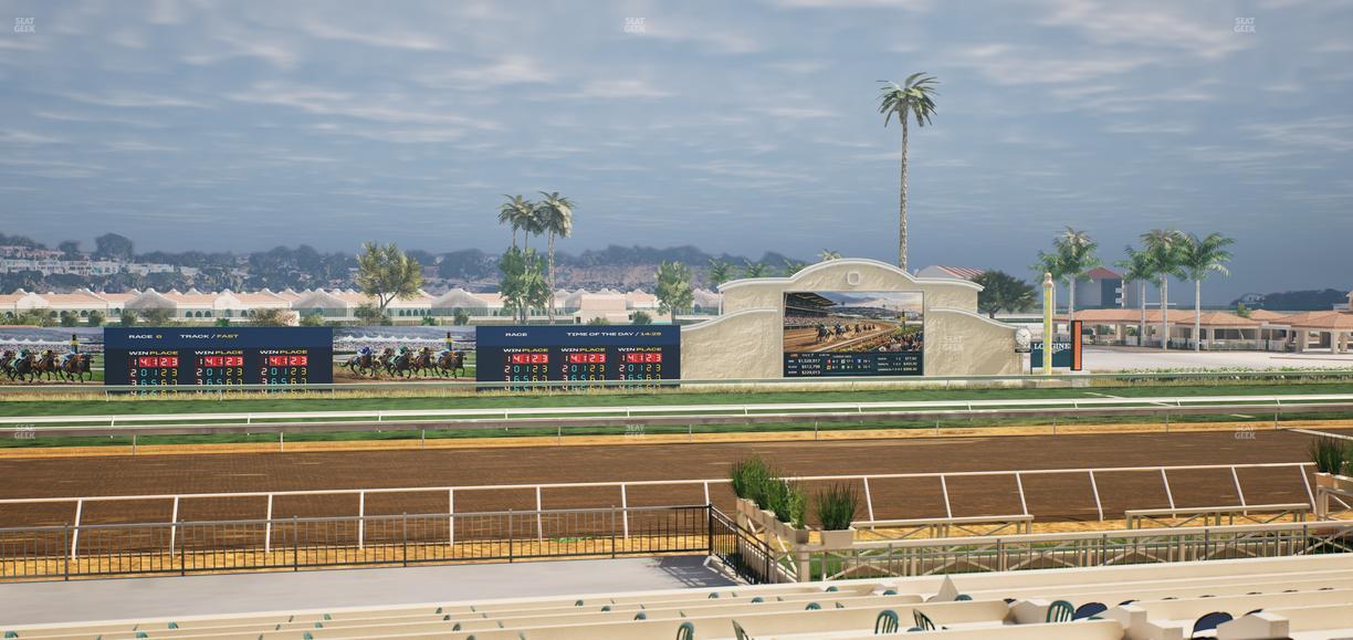 Del Mar Thoroughbred Club - Section Stretch Run Box 19 C Lvl 2 Seat View