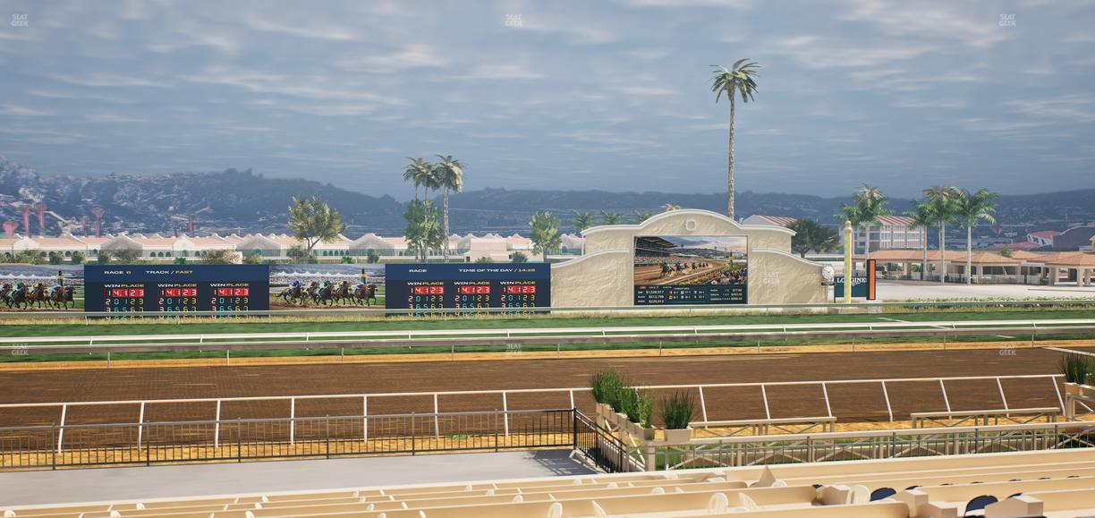 Del Mar Thoroughbred Club - Section Stretch Run Box 19 C Lvl 2 Seat View