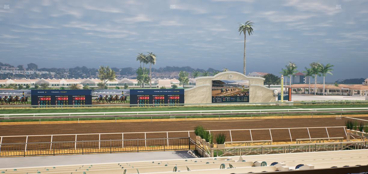 Del Mar Thoroughbred Club - Section Stretch Run Box 19 D Lvl 2 Seat View