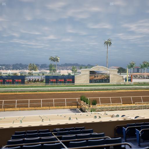 Del Mar Thoroughbred Club - Section Stretch Run Box 19 D Lvl 2 Seat View