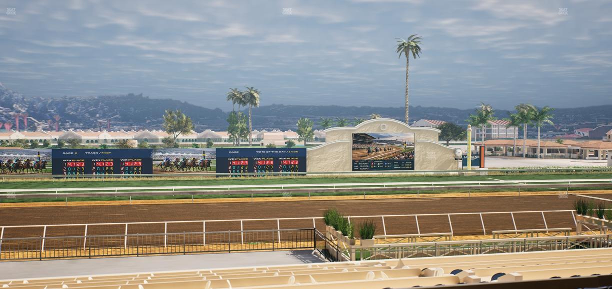 Del Mar Thoroughbred Club - Section Stretch Run Box 19 D Lvl 2 Seat View