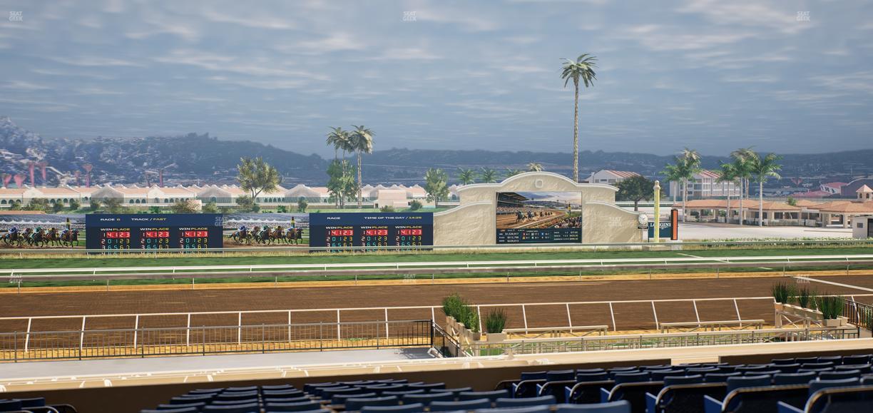 Del Mar Thoroughbred Club - Section Stretch Run Box 19 E Lvl 3 Seat View
