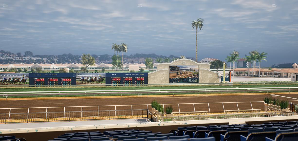 Del Mar Thoroughbred Club - Section Stretch Run Box 19 E Lvl 3 Seat View
