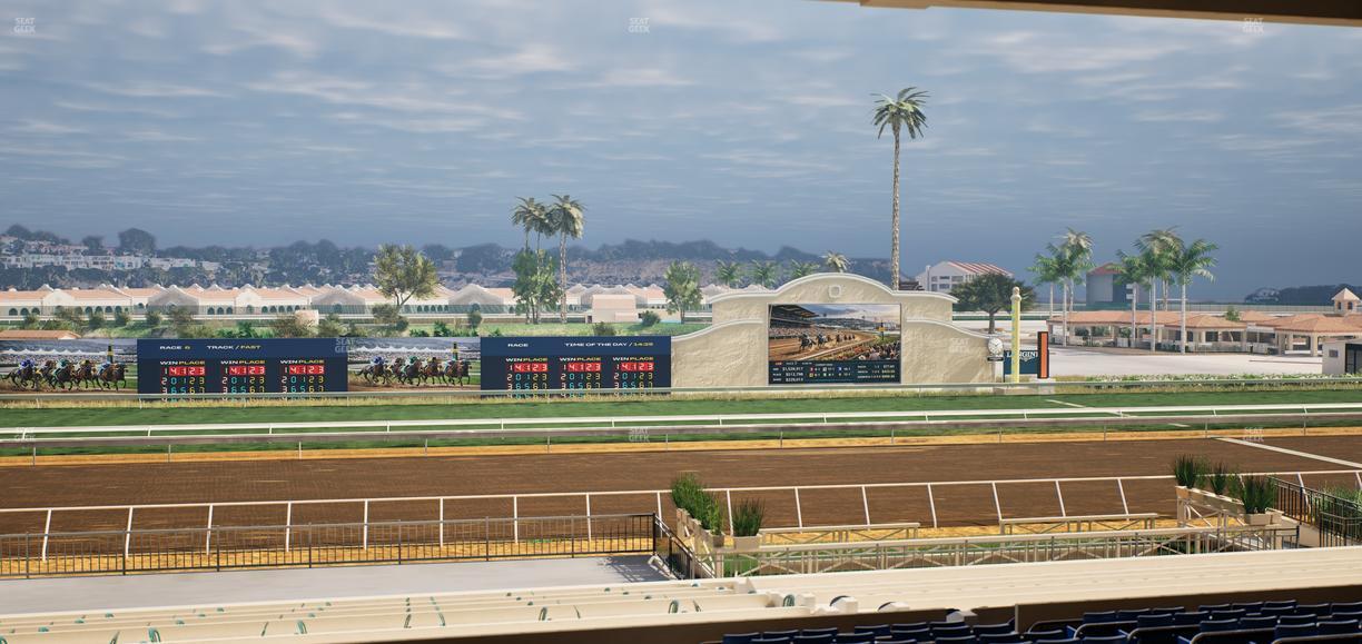 Del Mar Thoroughbred Club - Section Stretch Run Box 19 G Lvl 3 Seat View