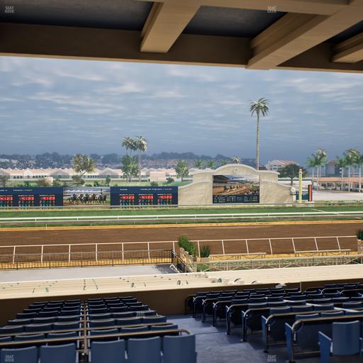 Del Mar Thoroughbred Club - Section Stretch Run Box 19 G Lvl 3 Seat View