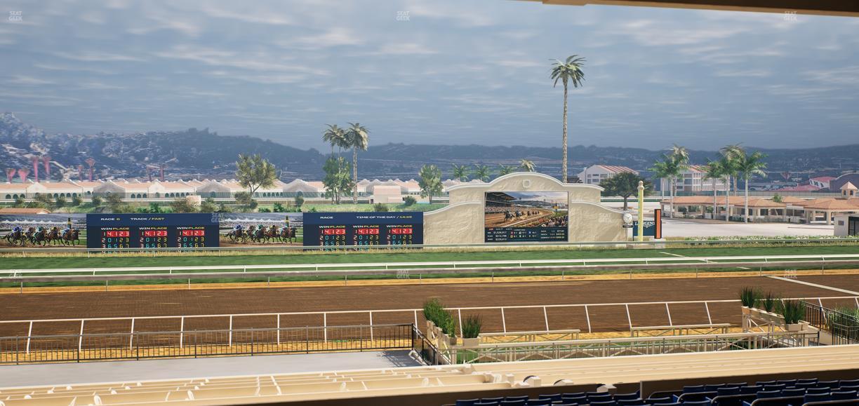 Del Mar Thoroughbred Club - Section Stretch Run Box 19 G Lvl 3 Seat View