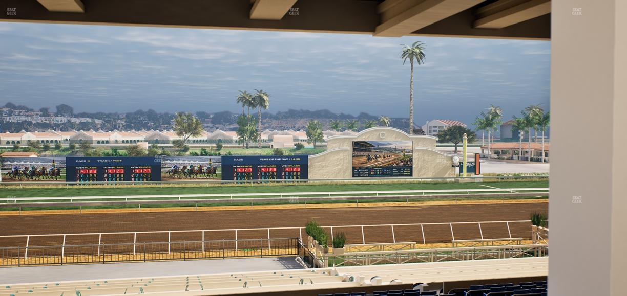 Del Mar Thoroughbred Club - Section Stretch Run Box 19 H Lvl 3 Seat View