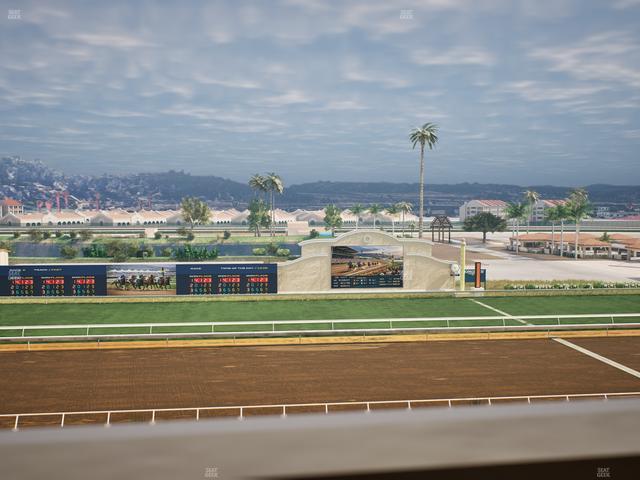 Del Mar Thoroughbred Club - Section Stretch Run Box 19 J Lvl 4 Seat View
