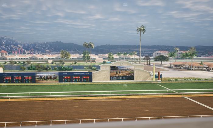 Del Mar Thoroughbred Club - Section Stretch Run Box 19 J Lvl 4 Seat View
