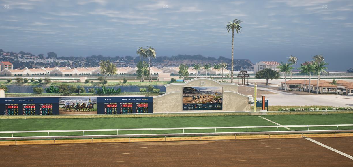 Del Mar Thoroughbred Club - Section Stretch Run Box 19 J Lvl 4 Seat View