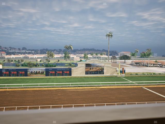 Del Mar Thoroughbred Club - Section Stretch Run Box 19 J Lvl 4 Seat View