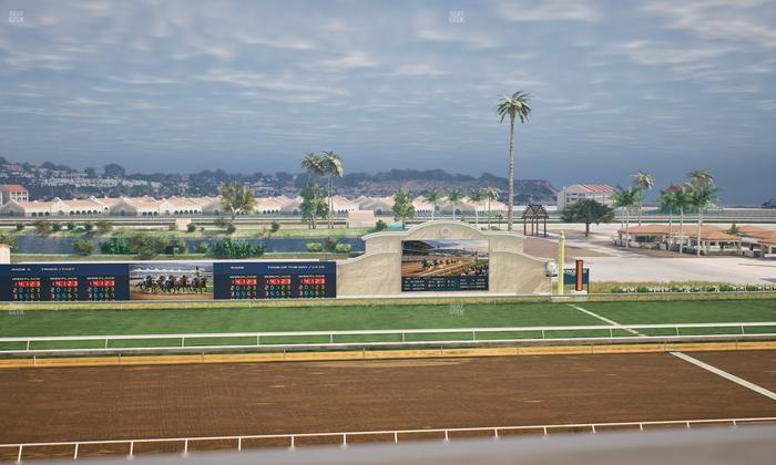 Del Mar Thoroughbred Club - Section Stretch Run Box 19 J Lvl 4 Seat View