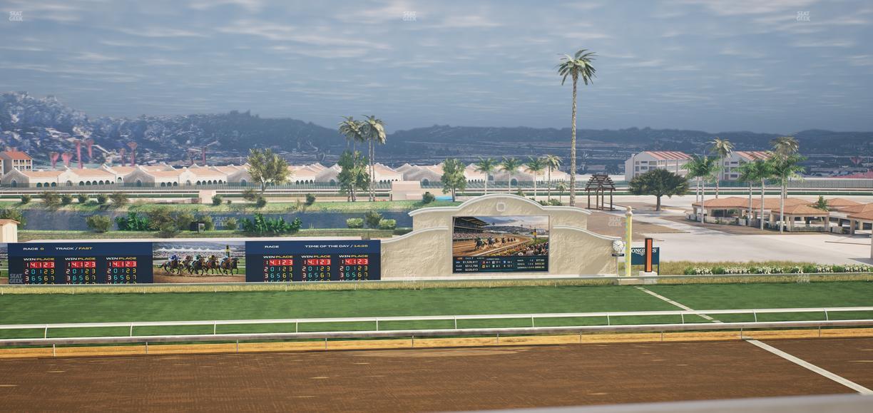 Del Mar Thoroughbred Club - Section Stretch Run Box 19 K Lvl 4 Seat View