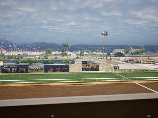 Del Mar Thoroughbred Club - Section Stretch Run Box 19 K Lvl 4 Seat View