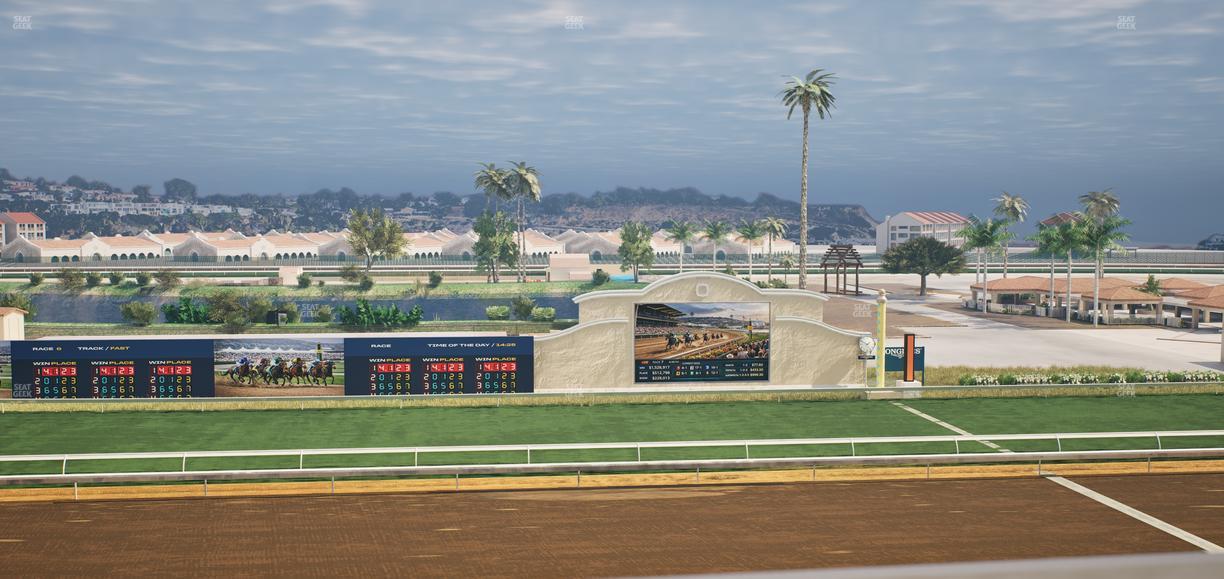 Del Mar Thoroughbred Club - Section Stretch Run Box 19 K Lvl 4 Seat View