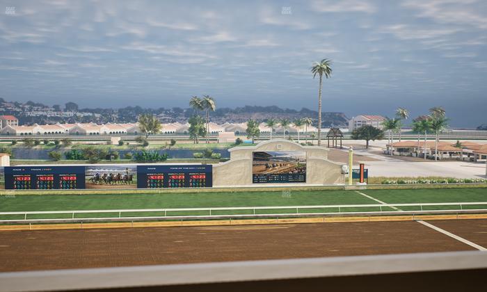 Del Mar Thoroughbred Club - Section Stretch Run Box 19 K Lvl 4 Seat View
