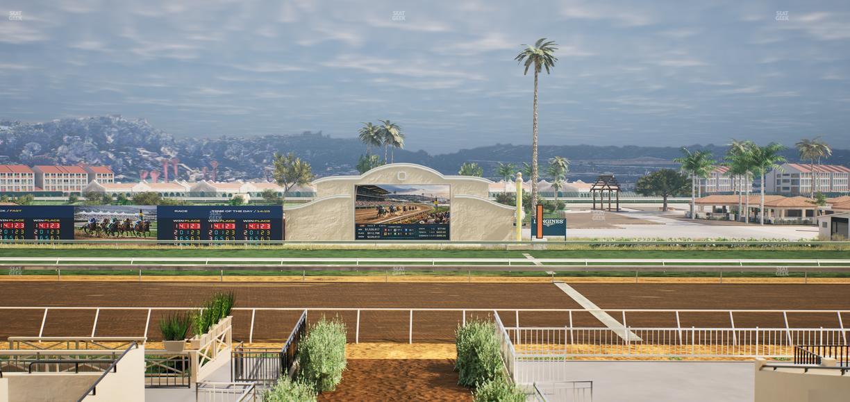 Del Mar Thoroughbred Club - Section Stretch Run Box 2 D Lvl 2 Seat View