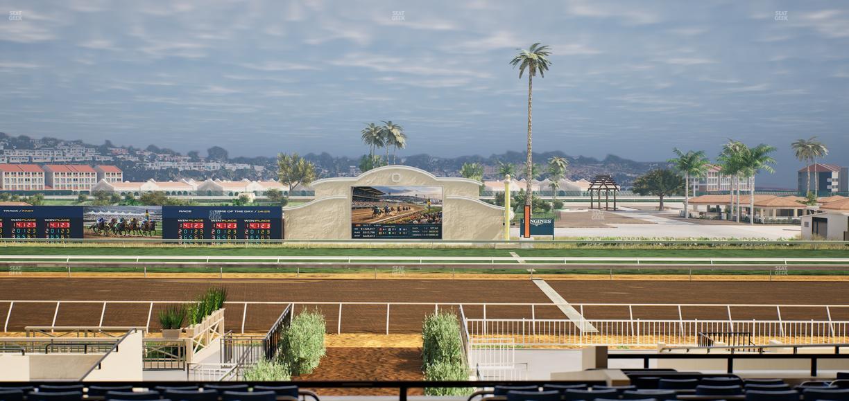 Del Mar Thoroughbred Club - Section Stretch Run Box 2 E Lvl 3 Seat View