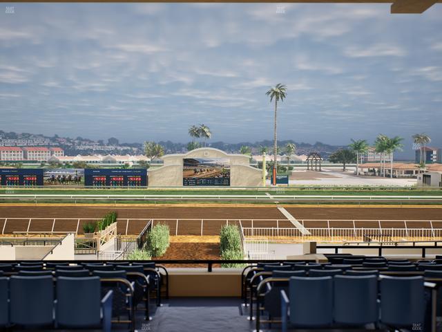 Del Mar Thoroughbred Club - Section Stretch Run Box 2 E Lvl 3 Seat View