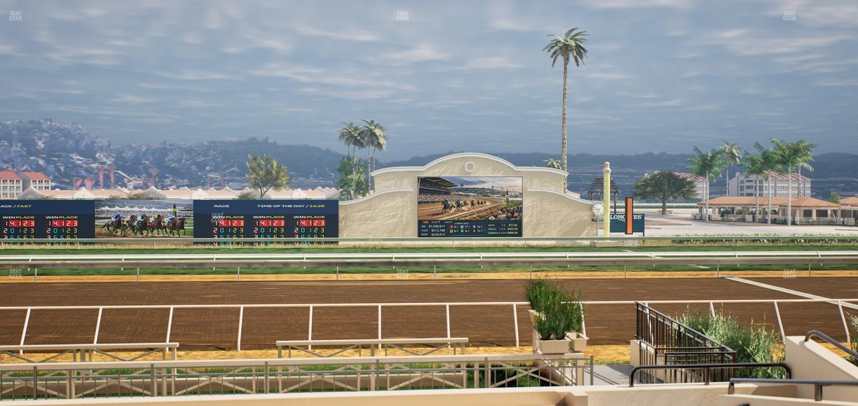 Del Mar Thoroughbred Club - Section Stretch Run Box 2 F Lvl 1 Seat View