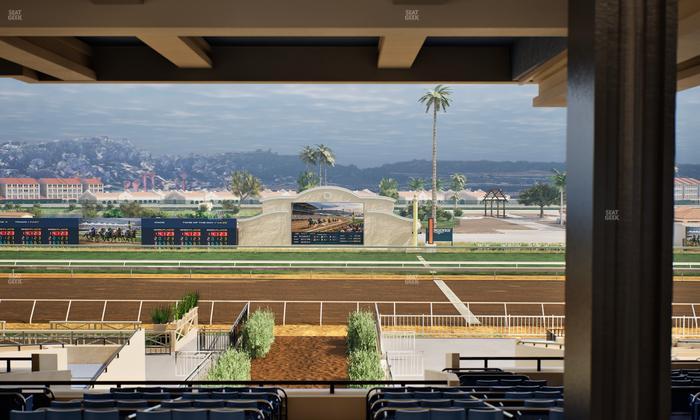 Del Mar Thoroughbred Club - Section Stretch Run Box 2 H Lvl 3 Seat View